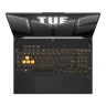 ASUS TUF Gaming F16 FX607VJB-RL104 — вид сверху, клавиатура и экран
