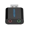 Звуковая плата Vention Audio USB 2х3,5mm jack Metal (VAB-S17-B)