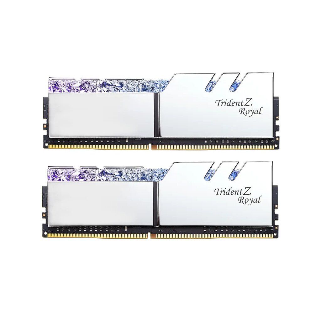 Модуль памяти для компьютера DDR4 32GB (2x16GB) 3200 MHz TridentZ RGB ROYAL Silver G.Skill (F4-3200C16D-32GTRS)