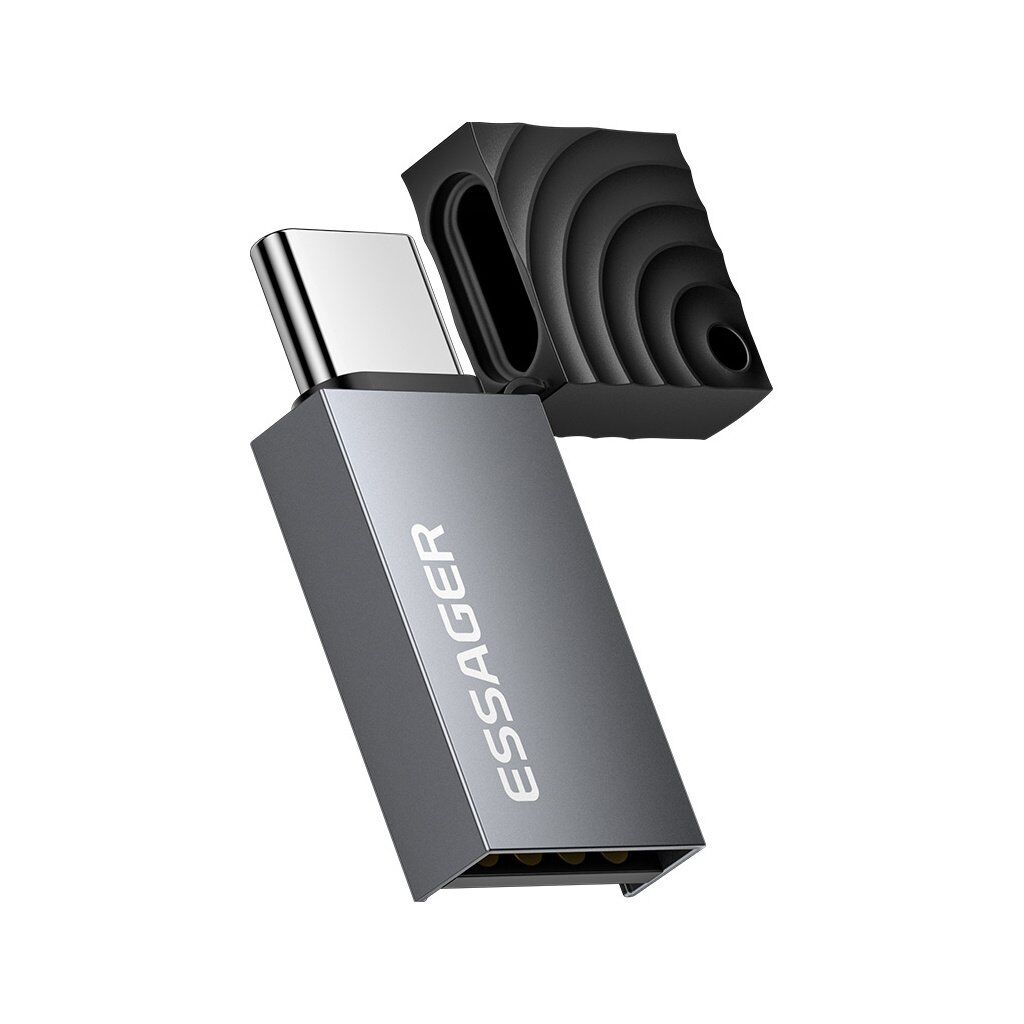 Считыватель флеш-карт Essager USB-C + USB-A to Micro SD black (EDKTF-QW0G-P)