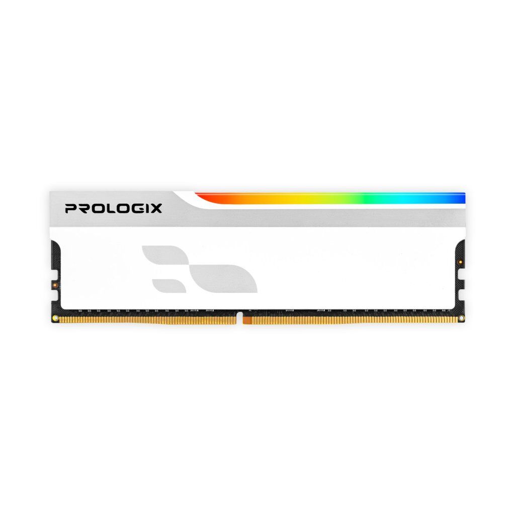 Модуль памяти для компьютера DDR5 16GB 5600 MHz Onyx White RGB Prologix (PRO16GB5600YWR5)