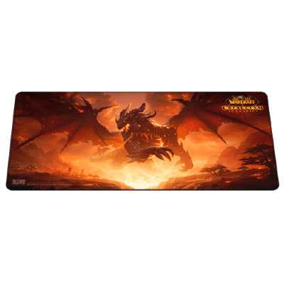 Килимок ігрова поверхня Blizzard World Of Warcraft Classic Cataclysm Deathwing Смертокрил XL Варкрафт (90*42 cm)